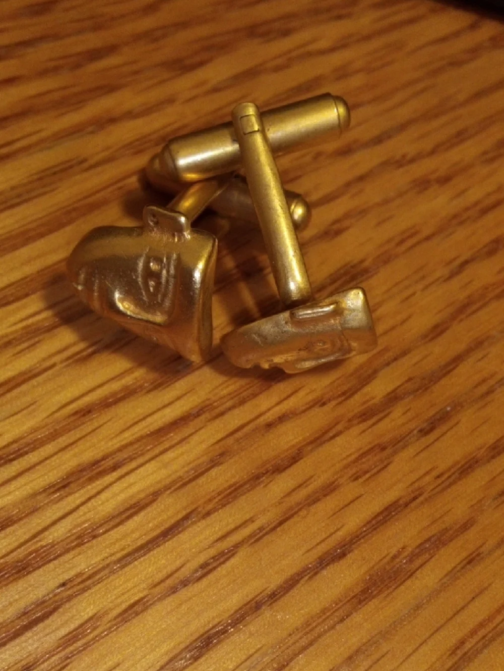 Gold African Head Cufflinks for Men - Classic Gold Tone